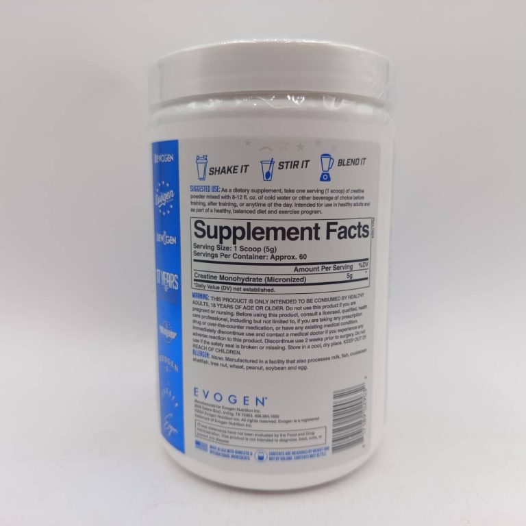 کراتین ایوژن اصل 300 گرم EVOGEN CREATINE 4 پودر کراتین بدون طعم ایووژن میکرونایز شده 300 گرم EVOGEN CREATINE