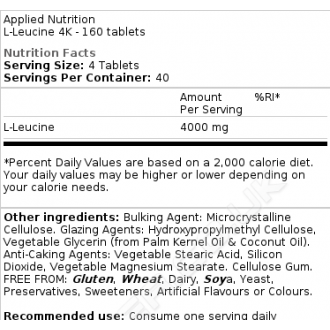 مکمل لوسین 4K اپلاید نوتریشن Applied Nutrition LEUCINE 4K 3 مکمل لوسین 4K اپلاید نوتریشن