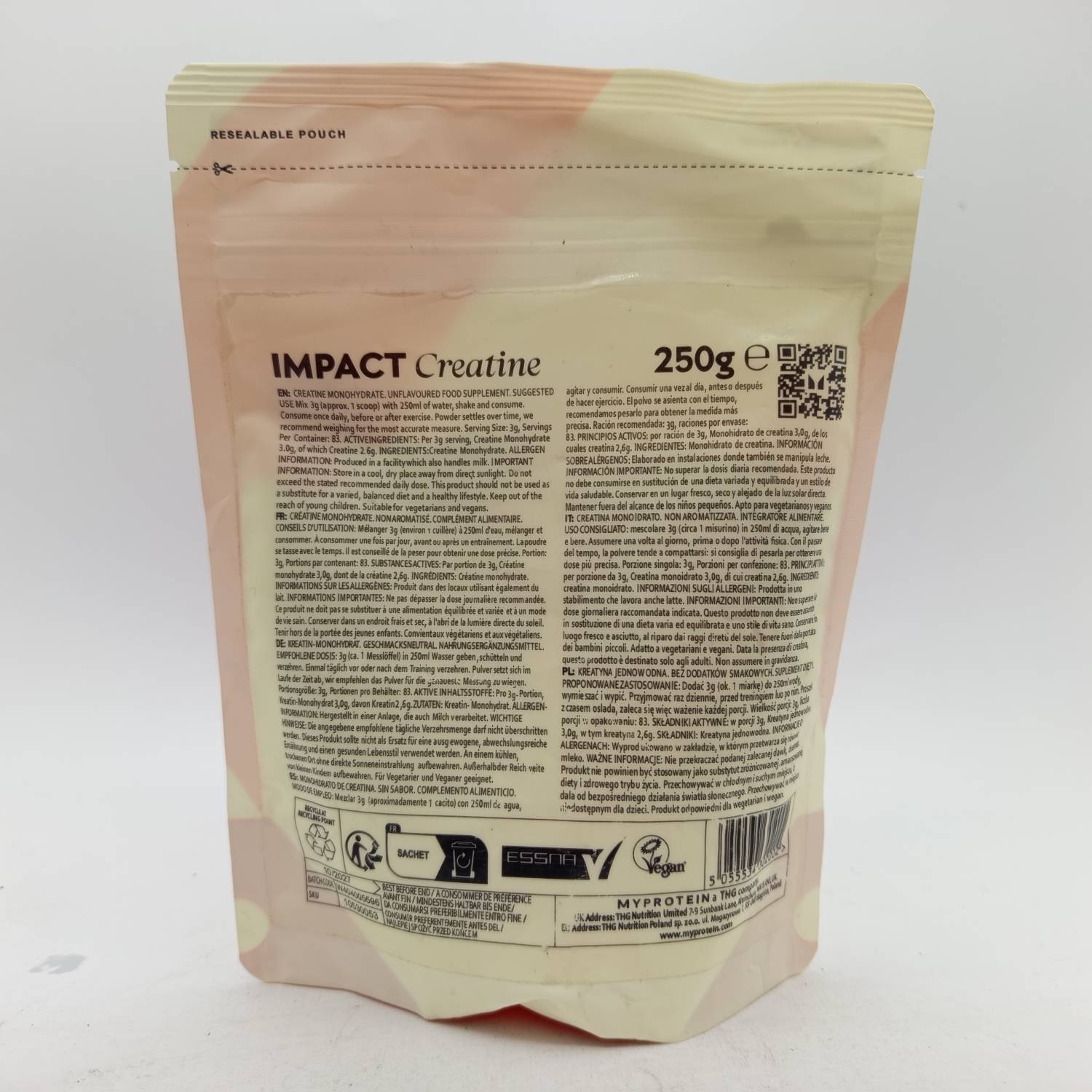 کراتین مای پروتئین ایمپکت بدون طعم My Protein Impact Creatine 3 کراتین مای پروتئین ایمپکت بدون طعم My Protein Impact Creatine