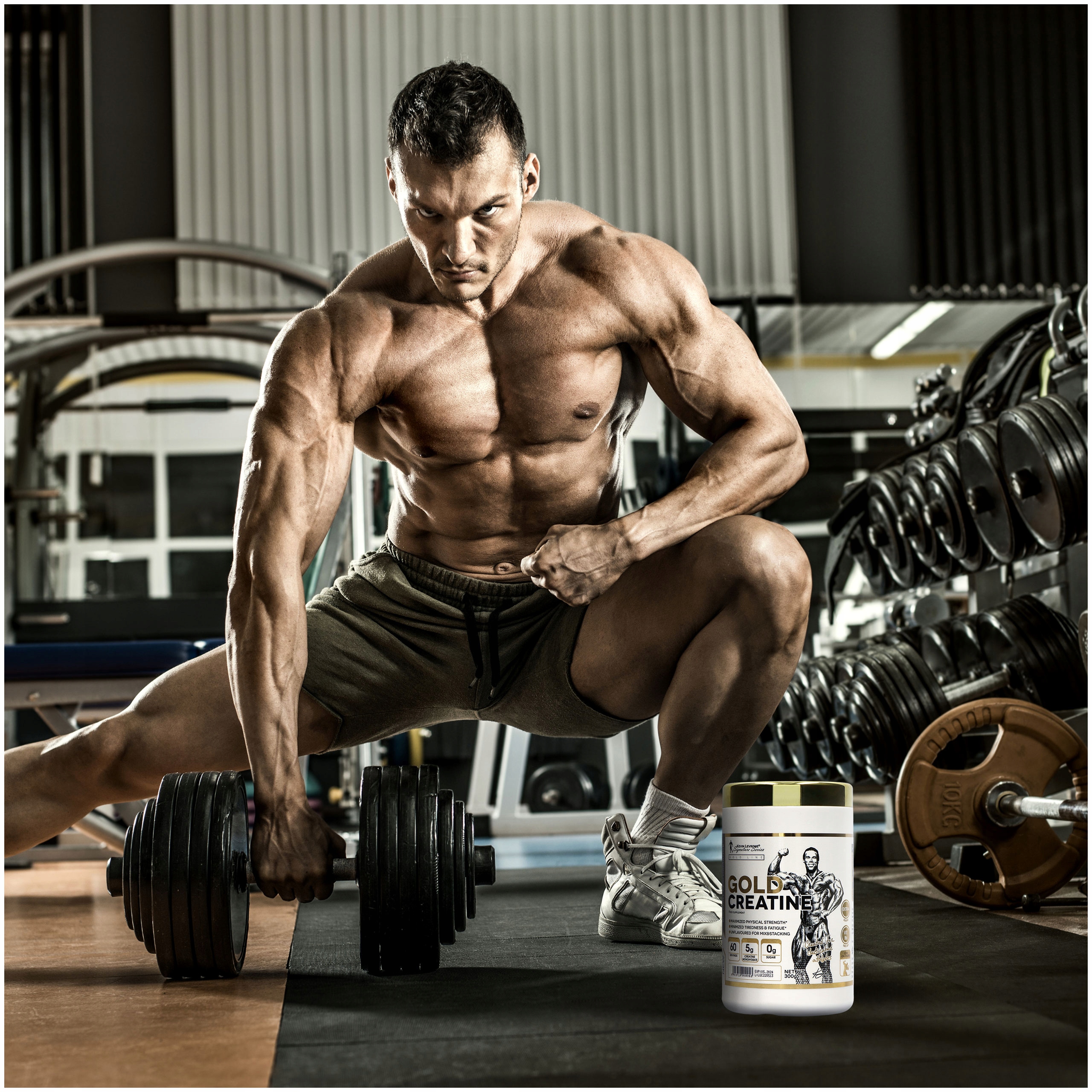 کراتین گلد کوین لورون kevin levrone Gold Creatine 12 مکمل کراتین گلد 300 گرمی