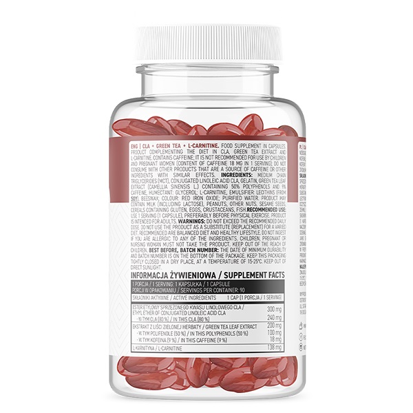 سی ال ای، چای سبز و کارنیتین استرویت 90 عددی OstroVit CLA + Green Tea + L-carnitine 3 سی ال ای، چای سبز و کارنیتین استرویت 90 عددی OstroVit CLA + Green Tea + L-carnitine