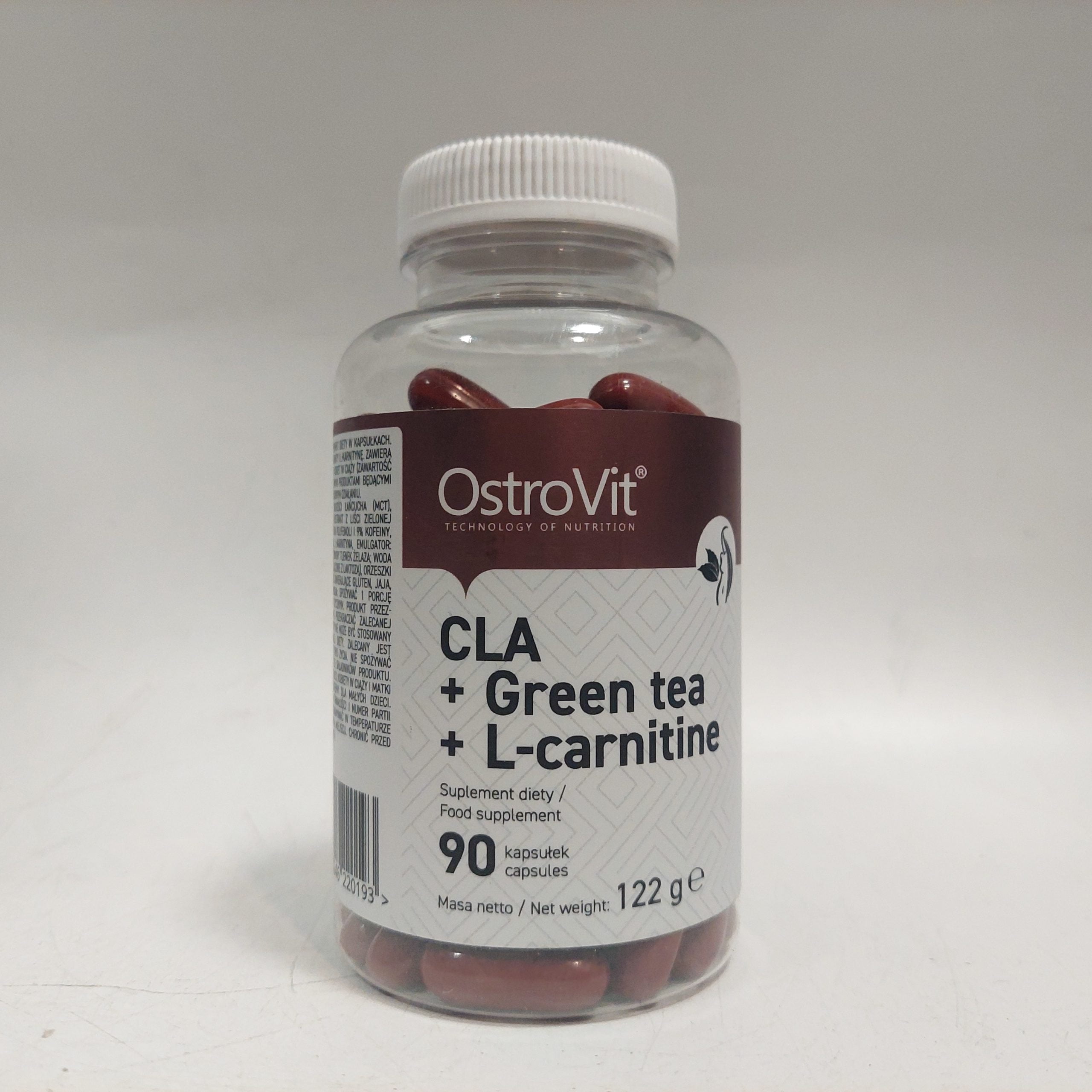 سی ال ای، چای سبز و کارنیتین استرویت 90 عددی OstroVit CLA + Green Tea + L-carnitine 2 سی ال آ چایی سبز الکارنتین استرویت