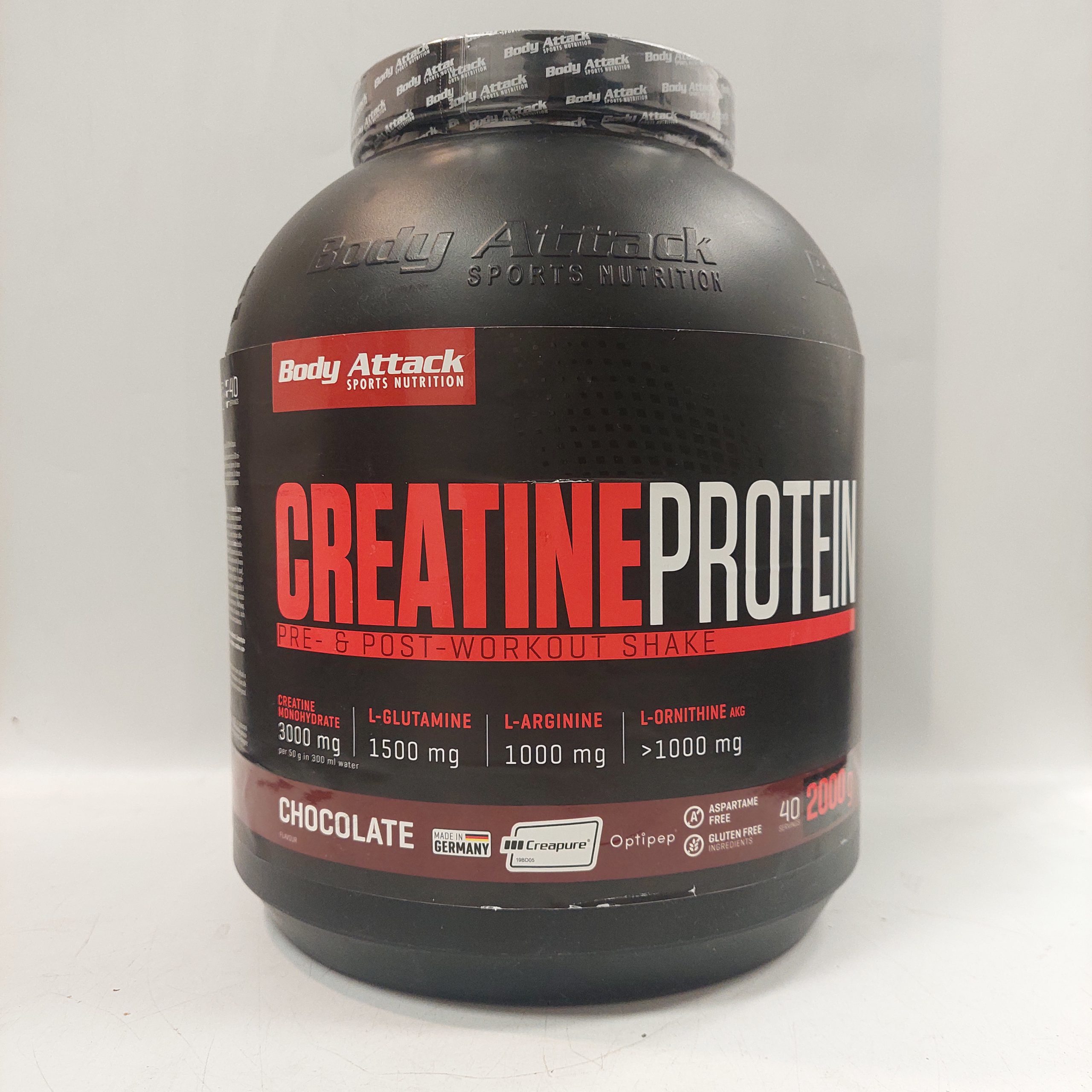 پروتئین کراتین بادی اتک 2 کیلوگرم BODY ATTACK CREATINE PROTEIN 2 کراتین پروتئین بادی اتک