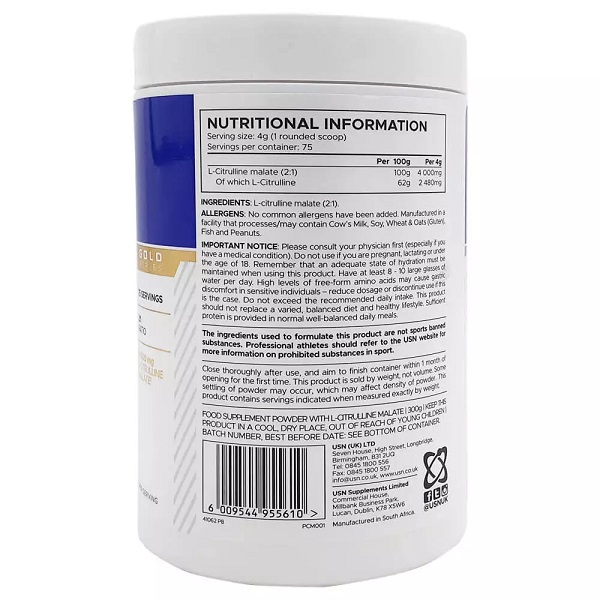 پیور ال سیترولین مالات یو اس ان USN Pure L-Citrulline Malate 2 پیور ال سیترولین مالات یو اس ان USN Pure L-Citrulline Malate