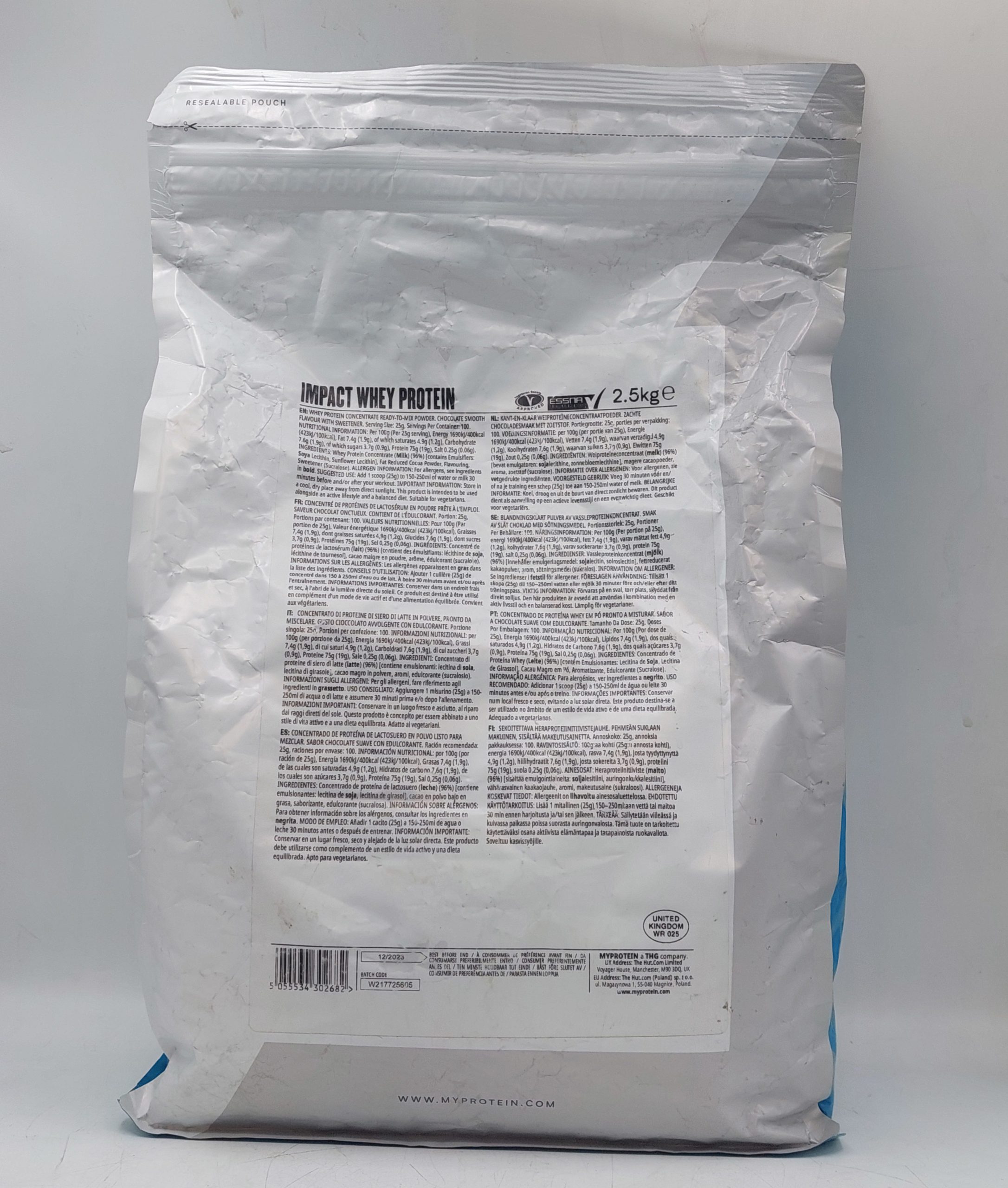 وی مای پروتئین ایمپکت 2500 گرمی My Protein Impact Whey Protein 7 وی مای پروتئین ایمپکت 2500 گرمی My Protein Impact Whey Protein - Image 7