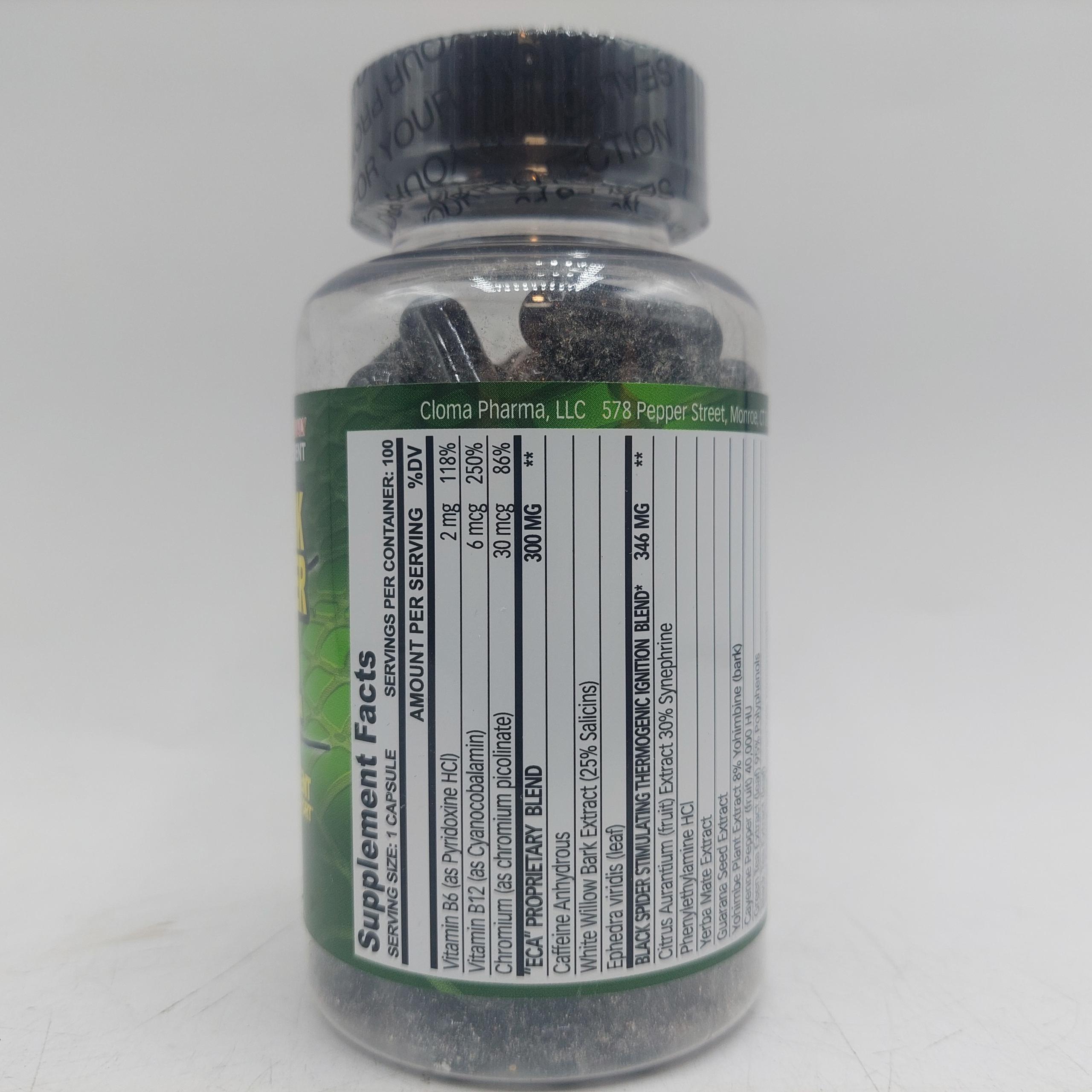 کپسول چربی سوز بلک اسپایدر 25 کلوما فارما Cloma Pharma Black Spider 3 کپسول چربی سوز بلک اسپایدر 25 کلوما فارما Cloma Pharma Black Spider - Image 3