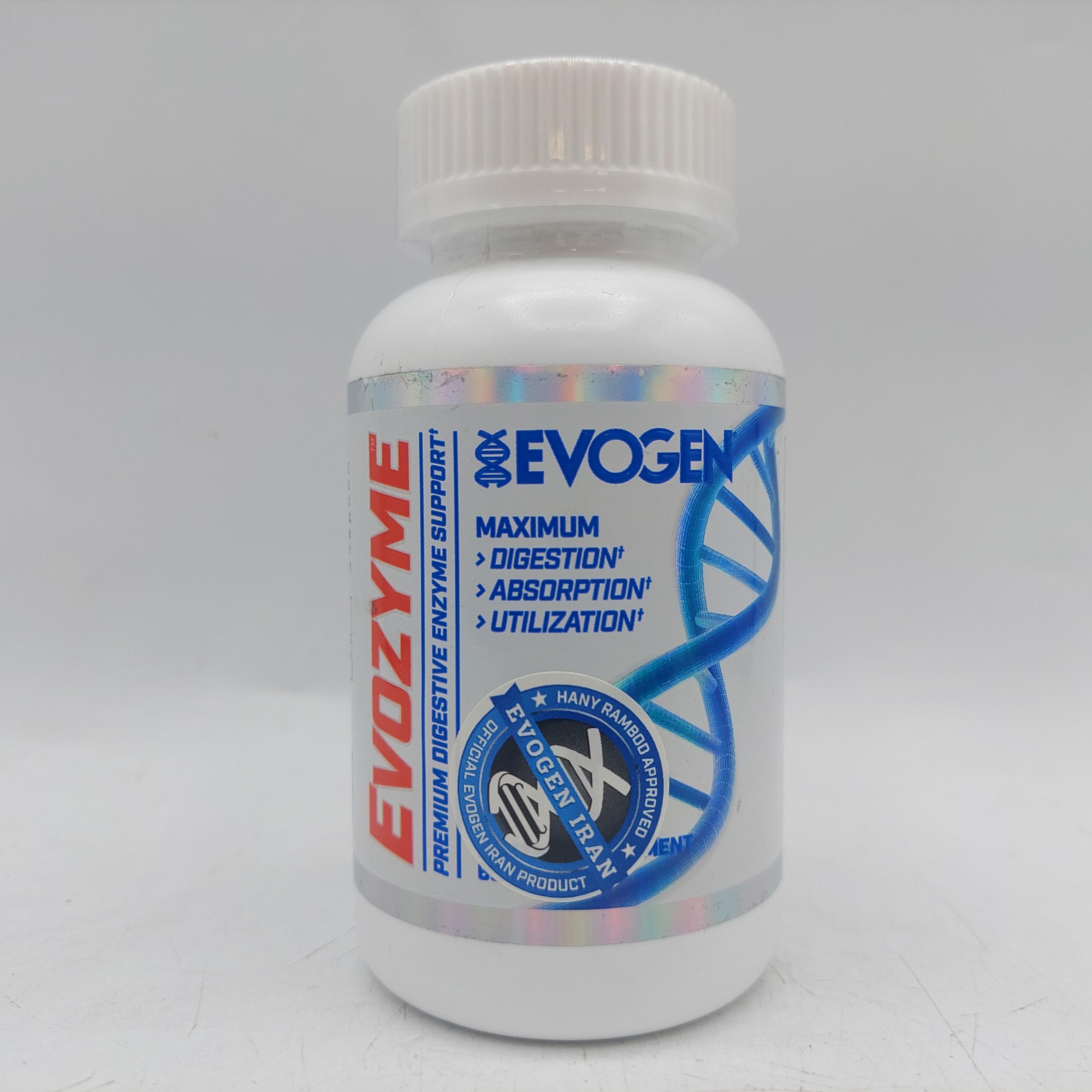 کپسول آنزیم گوارشی ایوژن آمریکا 60 عدد Evogen Evozyme 4 آنزیم گوارشی ایوژن