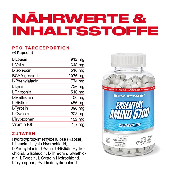 اسنشیال آمینو 5700 بادی اتک Body Attack Essential Amino 5700 2 اسنشیال آمینو 5700 بادی اتک Body Attack Essential Amino 5700