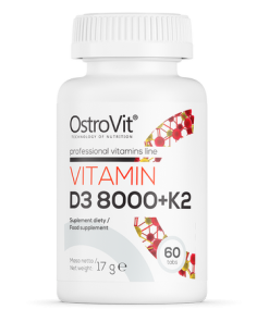 ویتامین D3 و K2 استرویت  OstroVit Vitamin D3 8000 IU + K2