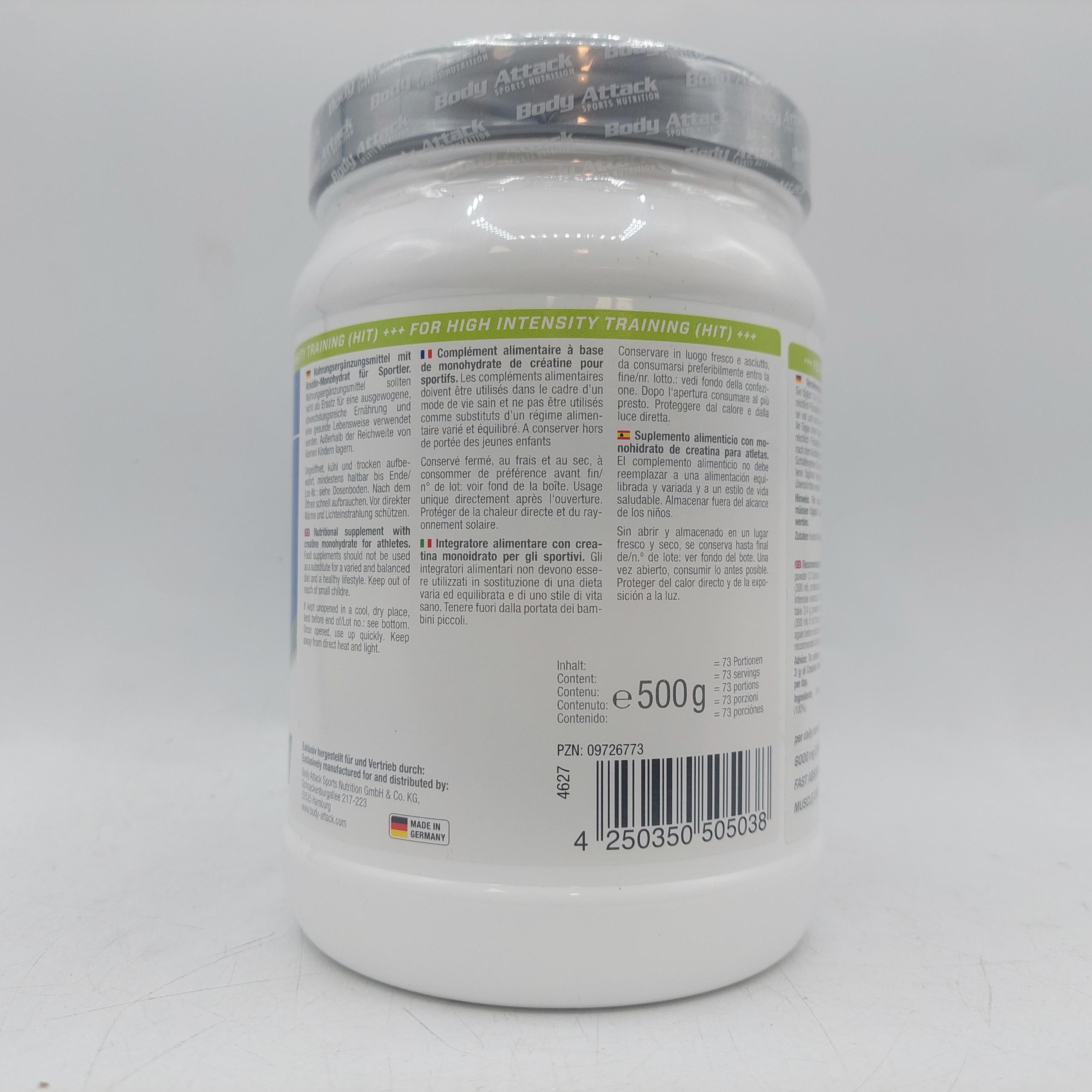 کراتین 100 درصد خالص ۵۰۰ گرم بادی اتک Body Attack 100 Pure Creatine 4 کراتین 100 درصد خالص ۵۰۰ گرم بادی اتک Body Attack 100 Pure Creatine - Image 4