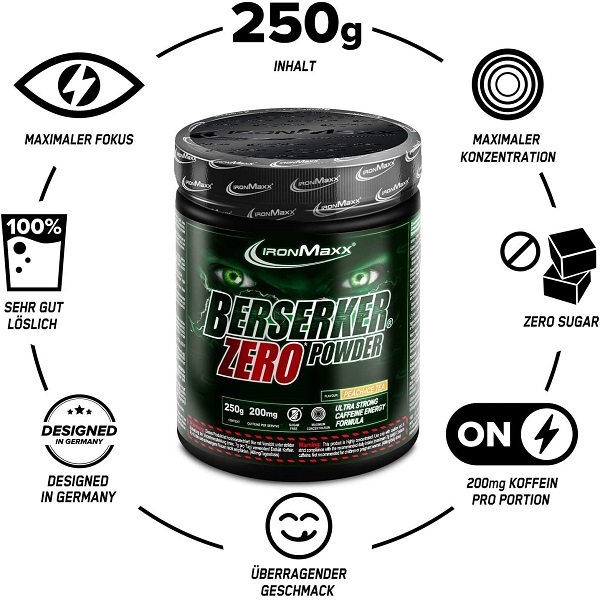 مکمل قبل از تمرین ایرون مکس IronMaxx Berserker Zero 2 مکمل قبل از تمرین ایرون مکس IronMaxx Berserker Zero