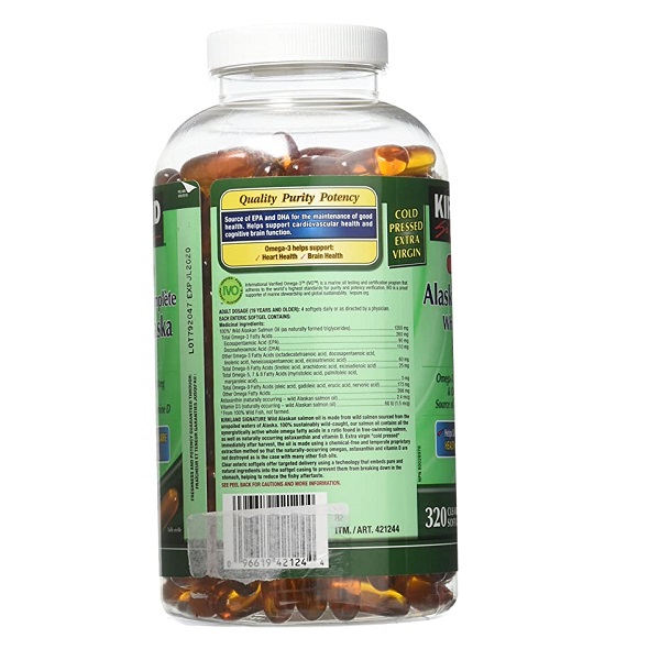 روغن ماهی سالمون آلاسکا کرکلند Kirkland Wild Alaskan Salmon Fish Oil 3 روغن ماهی سالمون آلاسکا کرکلند