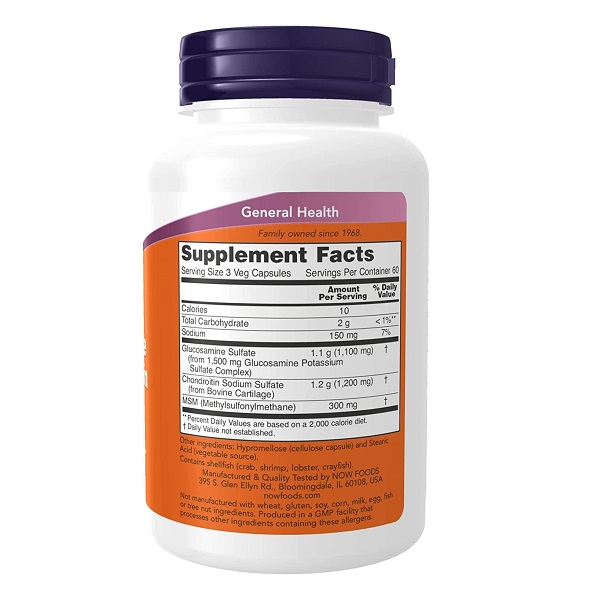 گلوکزآمین کندرویتین ناو NOW Glucosamine & Chondroitin 2 گلوکزآمین کندرویتین ناو NOW Glucosamine & Chondroitin