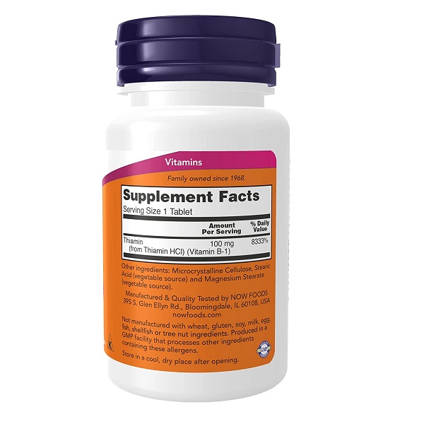 ویتامین ب 1 ناو NOW Vitamin B-1 100mg 4 ویتامین ب 1 ناو NOW Vitamin B-1 100mg