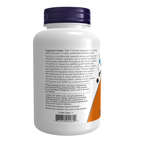 پودر پیور تائورین ناو Now Taurine Pure Powder 5 پودر پیور تائورین ناو Now Taurine Pure Powder