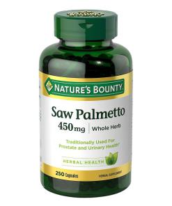 عصاره نخل اره ای نیچرز بونتی Nature's Bounty Saw Palmetto 450 mg