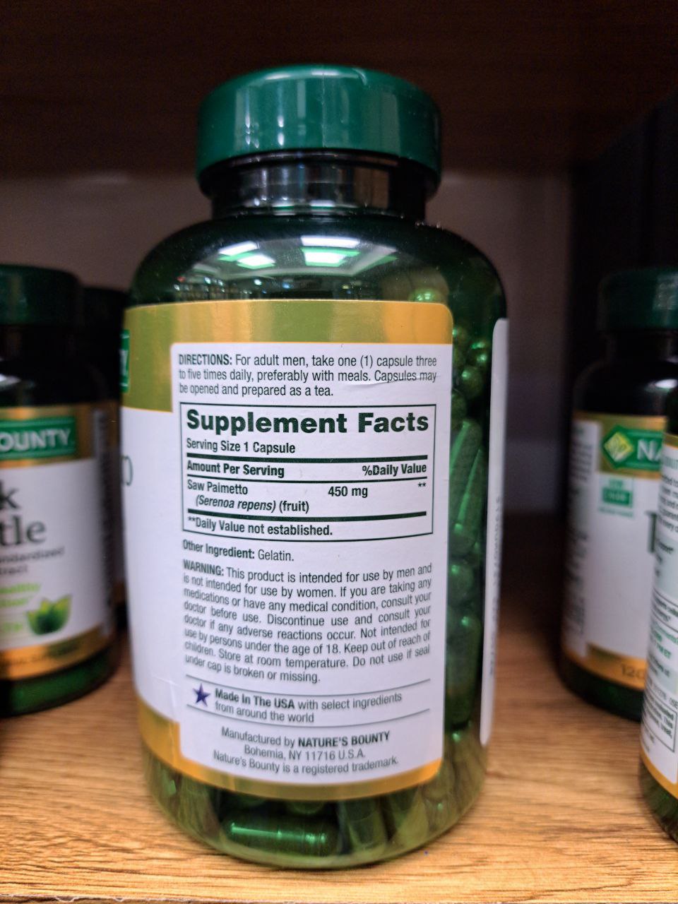 عصاره نخل اره ای نیچرز بونتی Nature's Bounty Saw Palmetto 450 mg 6 عصاره نخل اره ای نیچرز بونتی Nature’s Bounty Saw Palmetto 450 mg