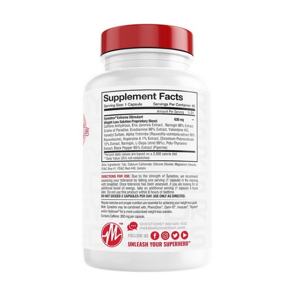 چربی سوز سیندرکس متابولیک Metabolic Nutrition Synedrex 5 چربی سوز سیندرکس متابولیک Metabolic Nutrition Synedrex