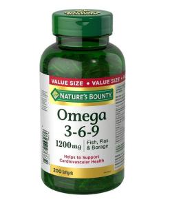 امگا 3 6 9 نیچرز بونتی 200 عددی  Nature's Bounty Omega-3-6-9 1200mg