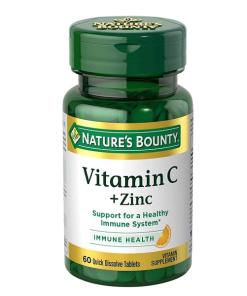 ویتامین C و زینک نیچرز بونتی 60 عددی  Nature’s Bounty Vitamin C + Zinc