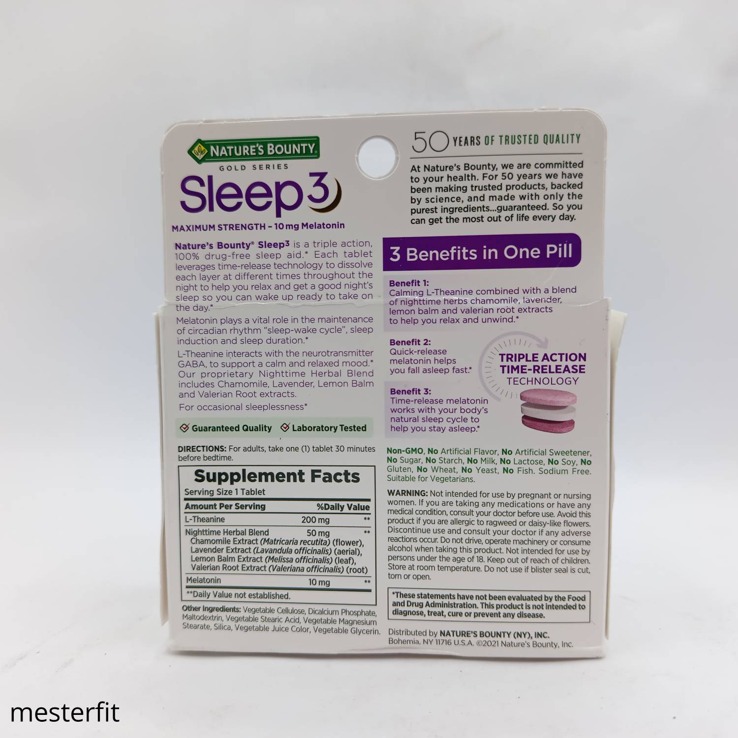 تقویت کننده خواب اسلیپ 3 نیچرز بونتی Nature's Bounty Sleep 3 3 تقویت کننده خواب اسلیپ 3 نیچرز بونتی Nature's Bounty Sleep 3
