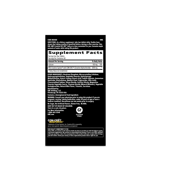 کراتین اچ سی ال جی ان سی GNC AMP CREATINE HCL 189 4 کراتین اچ سی ال جی ان سی GNC AMP CREATINE HCL 189