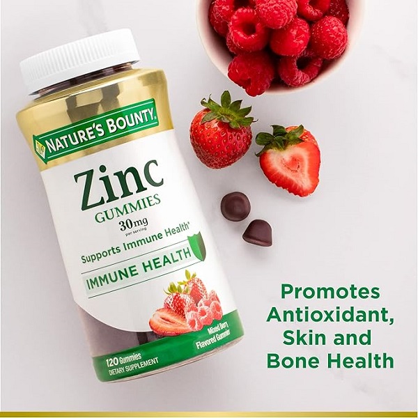 پاستیل زینک نیچرز بونتی Nature's Bounty Zinc Gummies 30mg 5 پاستیل زینک نیچرز بونتی Nature's Bounty Zinc