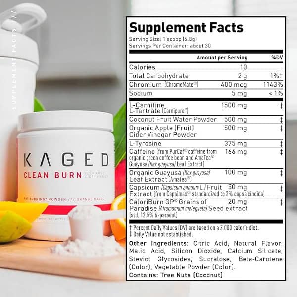 ترموژنیک و چربی سوز کلین برن کیجد Kaged Clean Burn 2 ترموژنیک و چربی سوز کلین برن کیجد Kaged Clean Burn