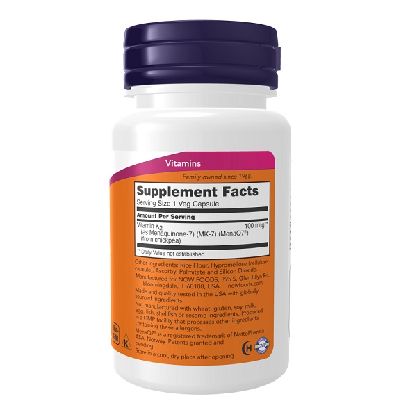 ویتامین K ناو Now MK-7 Vitamin K-2 100mcg 2 ویتامین K ناو MK-7 Vitamin K-2 100mcg