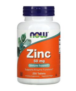 زینک ناو خارجی اصل 250 عددی NOW Zinc 50mg