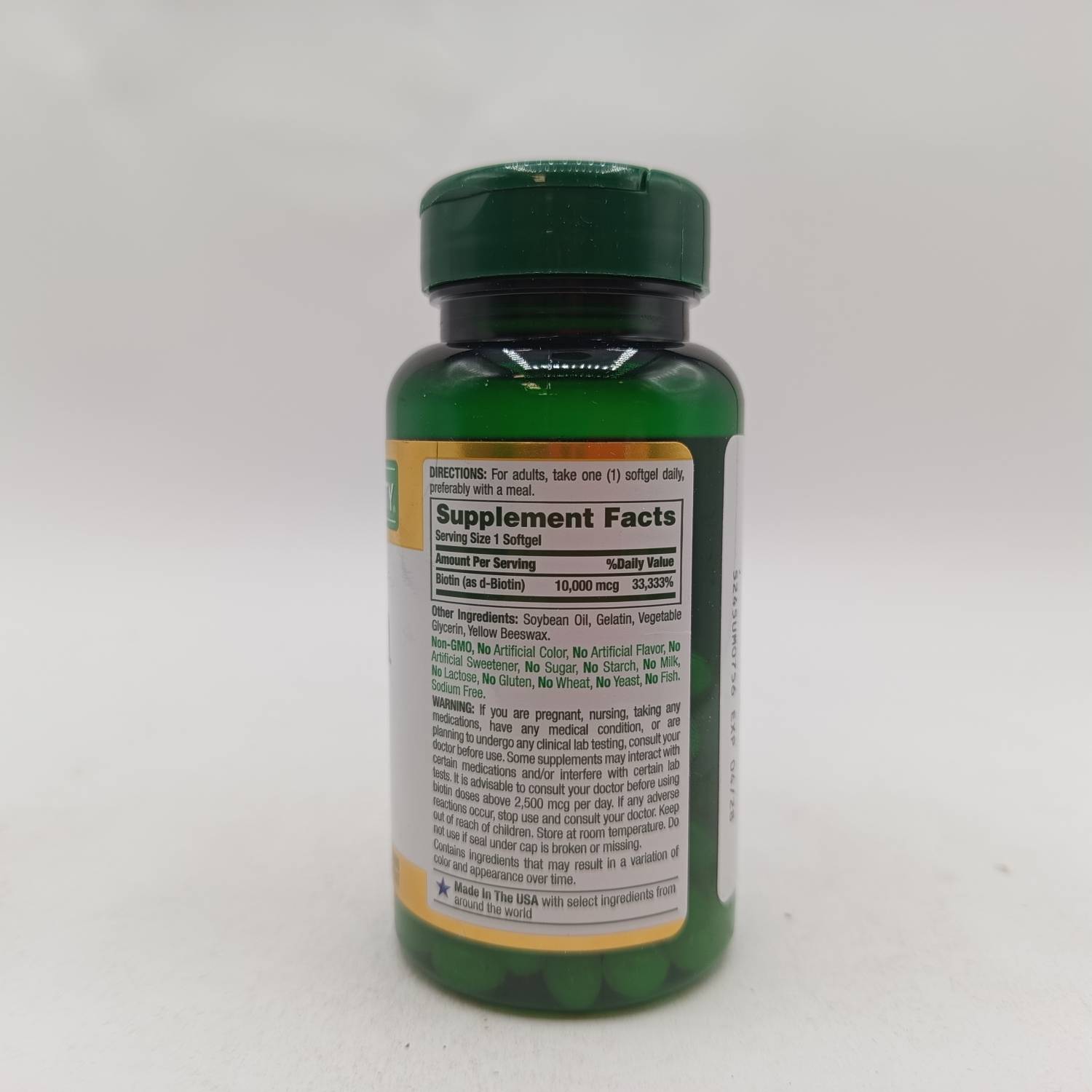 بیوتین 10000 میکروگرم نیچرز بونتی 120 عددی Nature's Bounty Biotin 3 بیوتین 10000 میکروگرم نیچرز بونتی 120 عددی Nature's Bounty Biotin