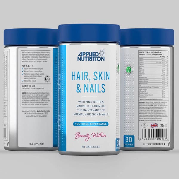 هیر اسکین نیلز اپلاید 60 عدد Applied Hair, Skin & Nails 2 هیر اکسین نیل اپلاید 60 عدد Applied Hair, Skin & Nails