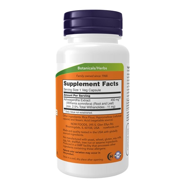قرص آشواگاندا ناو 90 عدد NOW Ashwagandha 450 mg 6 آشواگاندا ناو 90 عدد NOW Ashwagandha 450 mg