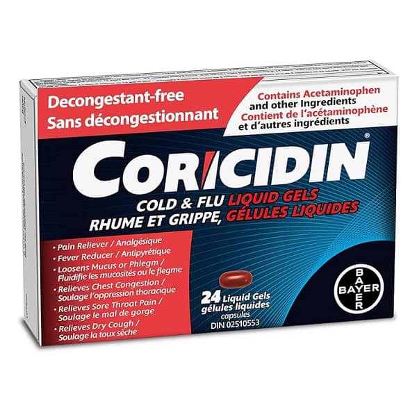 تسکین دهنده سرماخوردگی و آنفولانزا کوریدیسین Coricidin 1 تسکین دهنده سرماخوردگی و آنفولانزا کوریدیسین Coricidin Decongestant