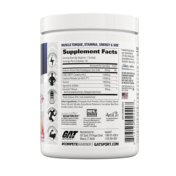 کراتین اچ سی ال پلاس گت اسپرت GAT Sport Creatine HCI+ 3 کراتین اچ سی ال پلاس گت اسپرت GAT Sport Creatine HCI+