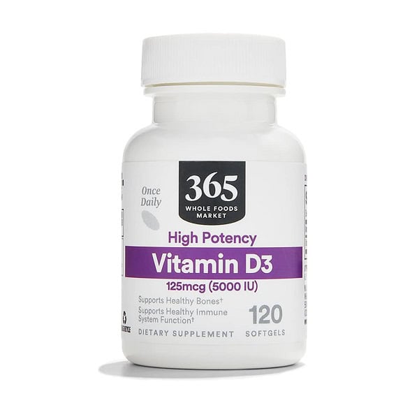 ویتامین دی ول فود Whole Foods Vitamin D3 5000 IU 1 ویتامین دی ول فود Whole Foods Vitamin D3 5000 IU