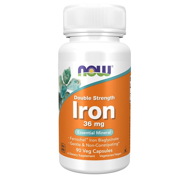 قرص آهن ناو 36 میلی گرم 90 عدد NOW Iron 36 mg 1 قرص آهن ناو 36 میلی گرم 90 عدد NOW Iron 36 mg