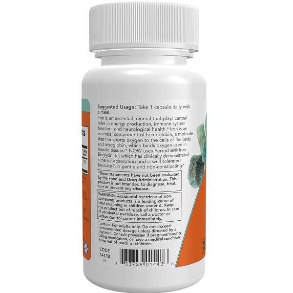 قرص آهن ناو 18 میلی گرم 120 عدد NOW Iron 18mg 3 قرص آهن ناو 18 میلی گرم 120 عدد NOW Iron 18mg