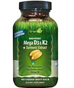 ویتامین D3 و K2 و عصاره زردچوبه اروین نچرالز 60 عدد
