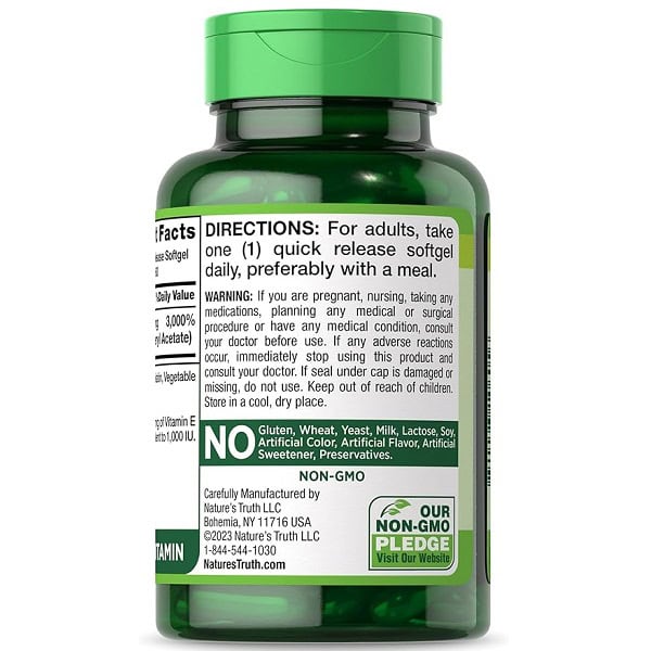 ویتامین ای نیچرز تریث Nature's Truth Vitamin E 1000IU 2 ویتامین ای نیچرز تریث Nature's Truth Vitamin E 1000IU