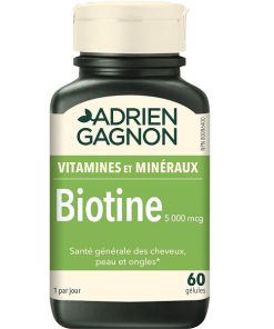بیوتین ادرین گگنون 60 عدد Adrien Gagnon Biotin 5000 mcg