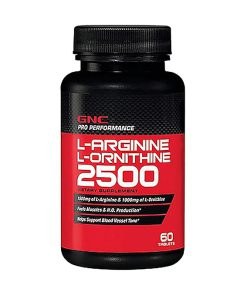 ال ارژنین ال اورنیتین جی ان سی 2500 GNC L-Arginine L-Ornithine