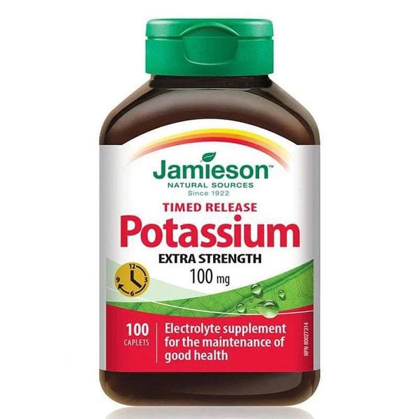 پتاسیوم جمیسون 100 میلی گرم 100 عدد Jamieson Potassium 1 پتاسیوم جمیسون 100 میلی گرم 100 عدد Jamieson Potassium