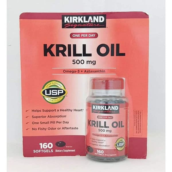 روغن کریل کرکلند 500 میلی گرم 180 عدد Kirkland Signature Krill Oil 5 روغن کریل کرکلند 500 میلی گرم 160 عدد Kirkland Signature Krill Oil