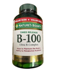 ویتامین اولترا ب کمپلکس B100 نیچرز بونتی 180 عدد