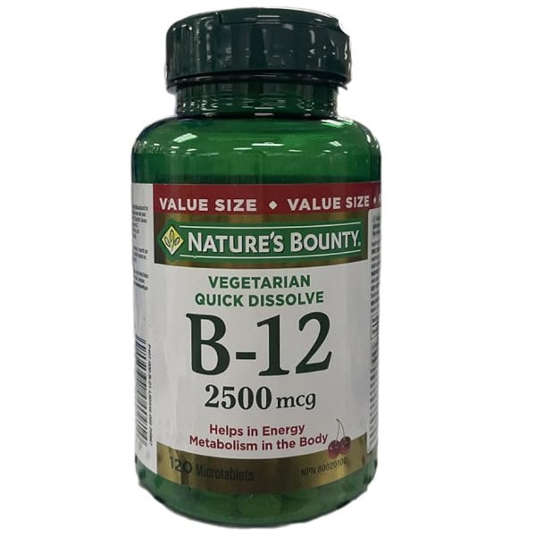 ویتامین B12 نیچرز بونتی 2500 میکروگرم 75 عدد 1 ویتامین B12 نیچرز بونتی 2500 میکروگرم 120 عدد