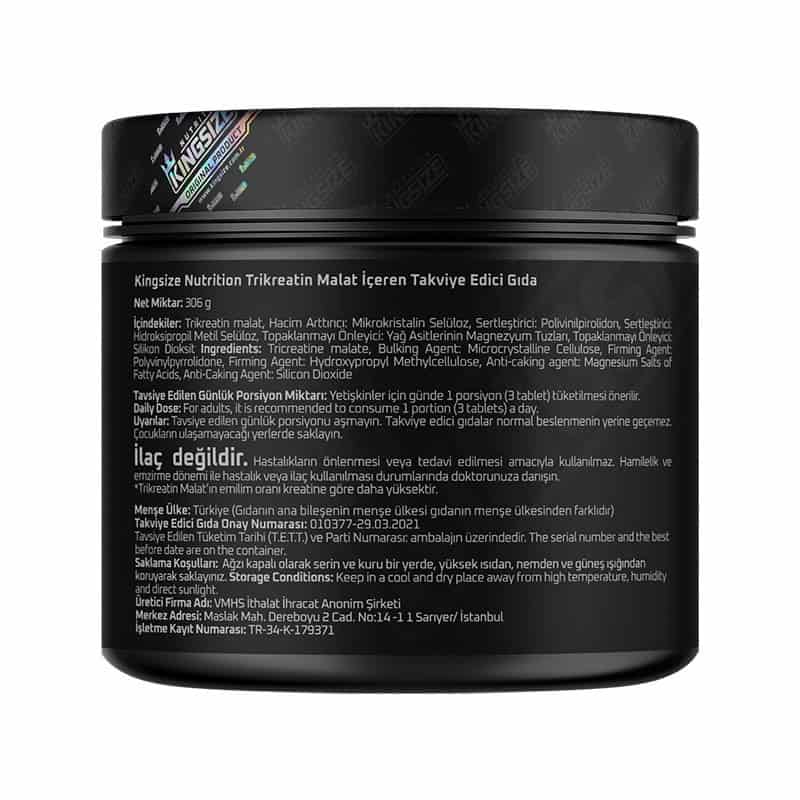 تری کراتین مالات کینگ سایز نوتریشن Kingsize Nutrition Tri-Creatine Malate 3 تری کراتین مالات کینگ سایز نوتریشن Kingsize Nutrition Tri-Creatine Malate
