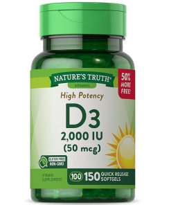 ویتامین دی نیچرز تریث Nature's Truth Vitamin D3 2000 IU