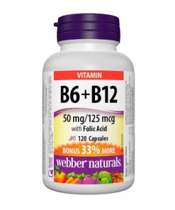 ویتامین B6 و B12 وبر نچرالز به همراه فولیک اسید 120 عدد