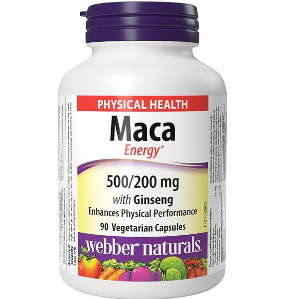 ماکا وبر نچرالز همراه با جینسینگ WEBBER NATURALS MACA 500/200MG 1 ماکا وبر نچرالز همراه با جینسینگ WEBBER NATURALS MACA 500/200MG